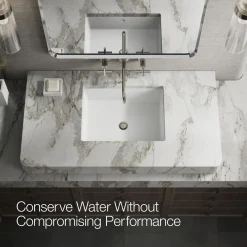 Wall-mount bathroom sink faucet trim with Cross handles, 1.2 gpm