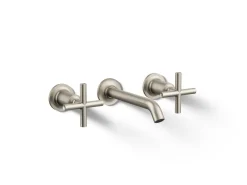 Wall-mount bathroom sink faucet trim with Cross handles, 1.2 gpm