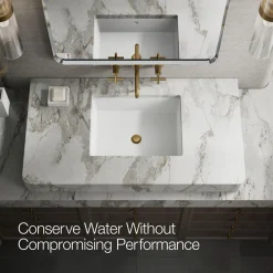 Wall-mount bathroom sink faucet trim with Cross handles, 1.2 gpm