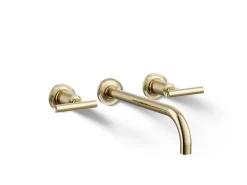 Wall-mount bathroom sink faucet trim with Lever handles, 1.2 gpm