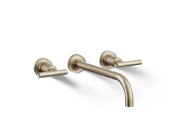 Wall-mount bathroom sink faucet trim with Lever handles, 1.2 gpm