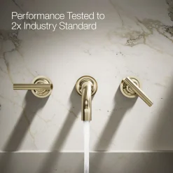 Wall-mount bathroom sink faucet trim with Lever handles, 1.2 gpm