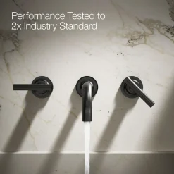 Wall-mount bathroom sink faucet trim with Lever handles, 1.2 gpm