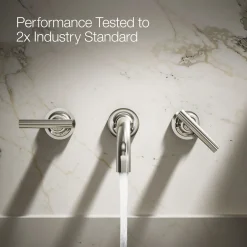 Wall-mount bathroom sink faucet trim with Lever handles, 1.2 gpm