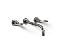 Wall-mount bathroom sink faucet trim with Lever handles, 1.2 gpm