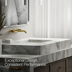 Wall-mount bathroom sink faucet trim with Lever handles, 1.2 gpm