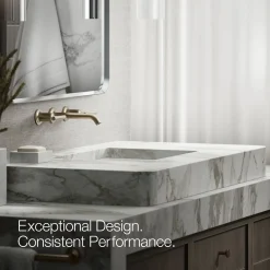 Wall-mount bathroom sink faucet trim with Lever handles, 1.2 gpm