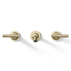 Wall-mount bathroom sink faucet trim with Lever handles, 1.2 gpm