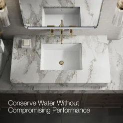 Wall-mount bathroom sink faucet trim with Lever handles, 1.2 gpm