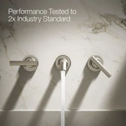 Wall-mount bathroom sink faucet trim with Lever handles, 1.2 gpm