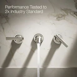 Wall-mount bathroom sink faucet trim with Lever handles, 1.2 gpm