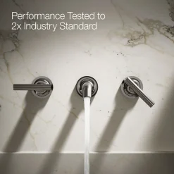 Wall-mount bathroom sink faucet trim with Lever handles, 1.2 gpm