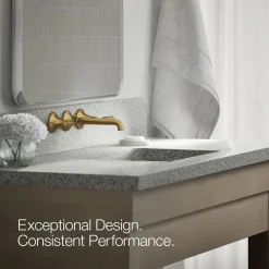 Wall-mount bathroom sink faucet trim, 1.2 gpm