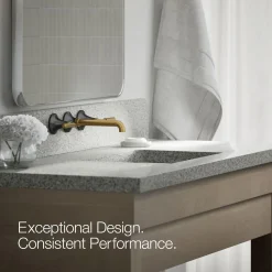 Wall-mount bathroom sink faucet trim, 1.2 gpm