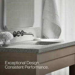 Wall-mount bathroom sink faucet trim, 1.2 gpm