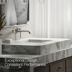 Wall-mount bathroom sink faucet spout with Straight design, 1.2 gpm