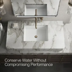 Wall-mount bathroom sink faucet spout with Straight design, 1.2 gpm