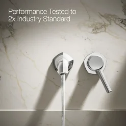 Wall-mount bathroom sink faucet spout with Straight design, 1.2 gpm