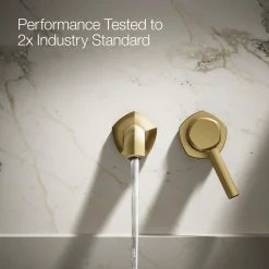Wall-mount bathroom sink faucet spout with Straight design, 1.2 gpm
