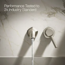 Wall-mount bathroom sink faucet spout with Straight design, 1.2 gpm