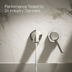 Wall-mount bathroom sink faucet spout with Straight design, 1.2 gpm
