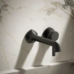 Wall-mount bathroom sink faucet spout with Straight design, 1.2 gpm