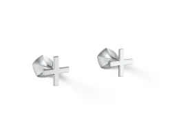 Wall-mount bathroom sink faucet Cross handle trim, 1.2 gpm