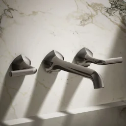 Wall-mount bathroom sink faucet Lever handle trim, 1.2 gpm