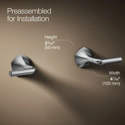Wall-mount bathroom sink faucet Lever handle trim, 1.2 gpm