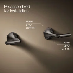 Wall-mount bathroom sink faucet Lever handle trim, 1.2 gpm