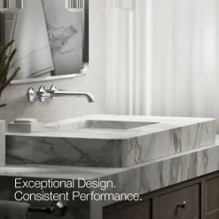 Wall-mount bathroom sink faucet Lever handle trim, 1.2 gpm