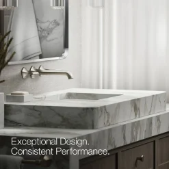 Wall-mount bathroom sink faucet Lever handle trim, 1.2 gpm