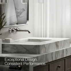 Wall-mount bathroom sink faucet Lever handle trim, 1.2 gpm