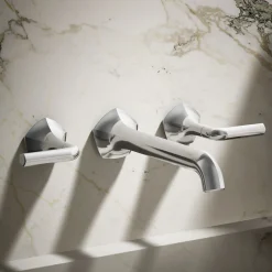 Wall-mount bathroom sink faucet Lever handle trim, 1.2 gpm