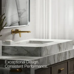 Wall-mount bathroom sink faucet, 1.2 gpm