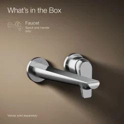 Wall-mount bathroom sink faucet, 1.2 gpm