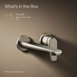 Wall-mount bathroom sink faucet, 1.2 gpm