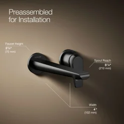 Wall-mount bathroom sink faucet, 1.2 gpm
