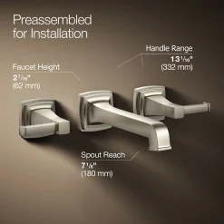 Wall-mount bathroom sink faucet trim, 1.2 gpm