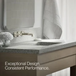 Wall-mount bathroom sink faucet trim, 1.2 gpm