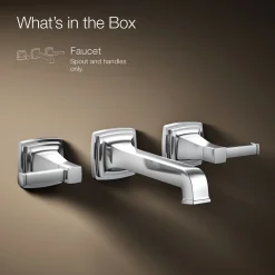 Wall-mount bathroom sink faucet trim, 1.2 gpm