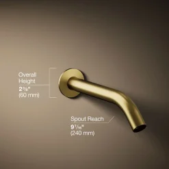Wall-mount bath spout
