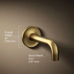Wall-mount bath spout