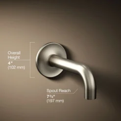 Wall-mount bath spout