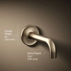 Wall-mount bath spout