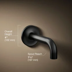 Wall-mount bath spout