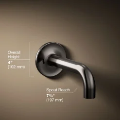 Wall-mount bath spout