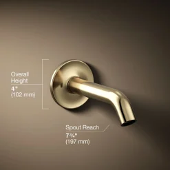 Wall-mount bath spout