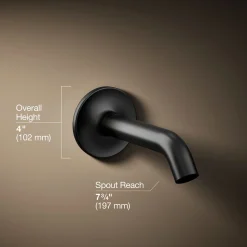 Wall-mount bath spout