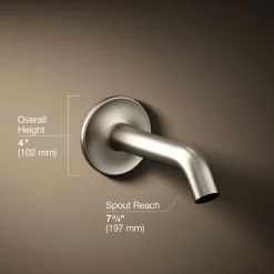 Wall-mount bath spout